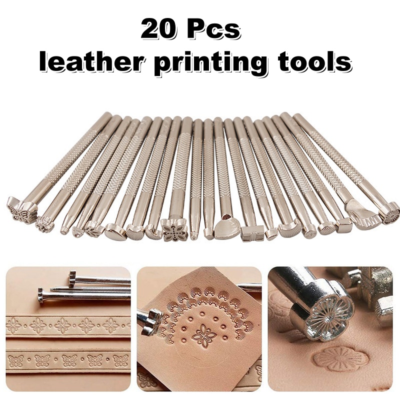 20Pcs Leather Stamping Tools L - Leatherwork Projects ulasan dan harga