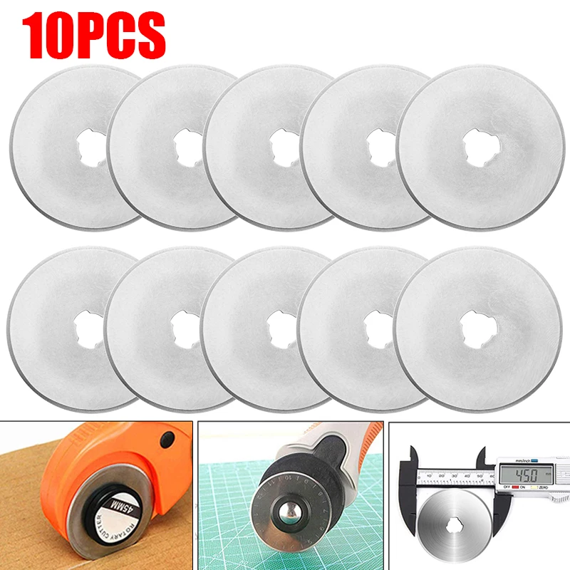 10pcs Rotary Cutter Blades Cir - Leatherwork Projects ulasan dan harga