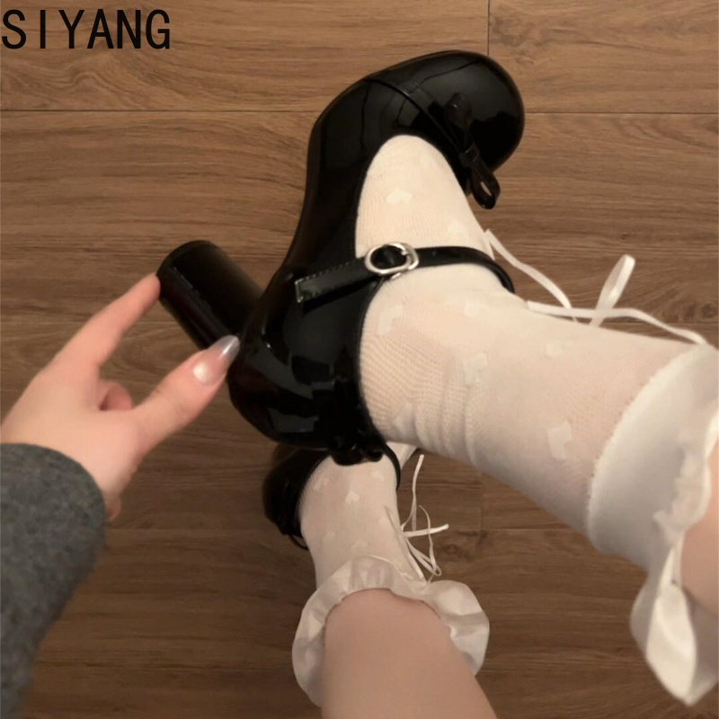 Black y2k Heels Women Mary Jan - Belt Buckle Blank ulasan dan harga