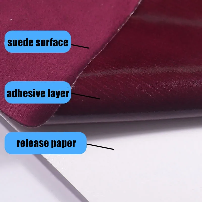 Suede Leather Fabric Self-adhe - Leatherwork Vise ulasan dan harga
