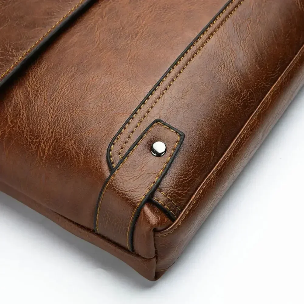 Briefcase For Men PU Leather T - Leatherwork Designs ulasan dan harga