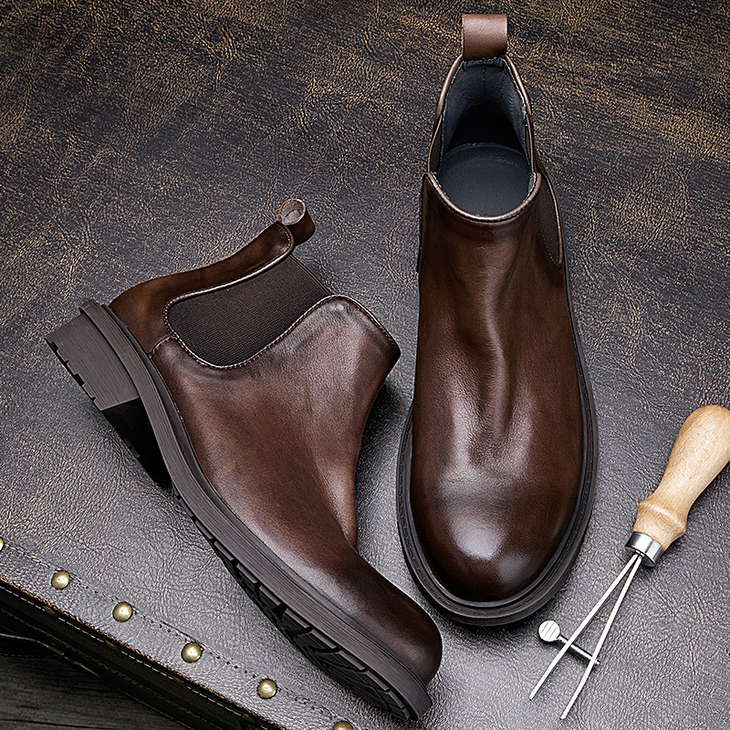 Men's Autumn Motorcycle Boots  - Leatherwork Designs ulasan dan harga