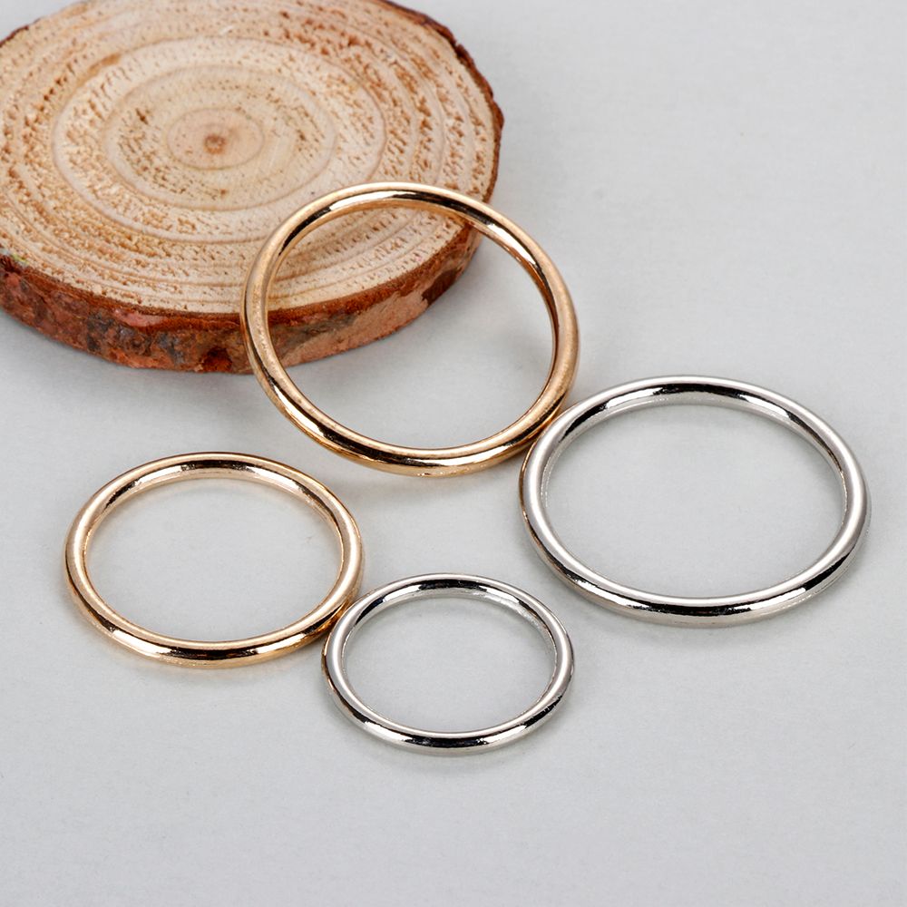 10Pcs Metal O Ring Silver Gold - Belt Buckle Blank ulasan dan harga