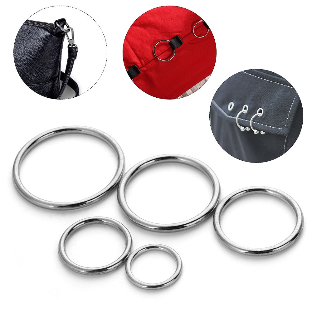 10Pcs Metal O Ring Silver Gold - Belt Buckle Blank ulasan dan harga
