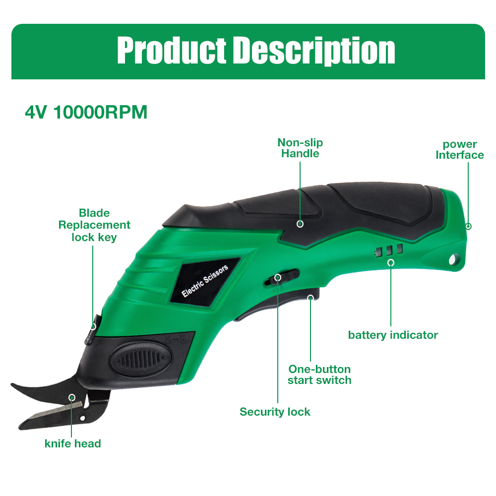 4V Electric Scissors, Home USB - Leatherwork Projects ulasan dan harga