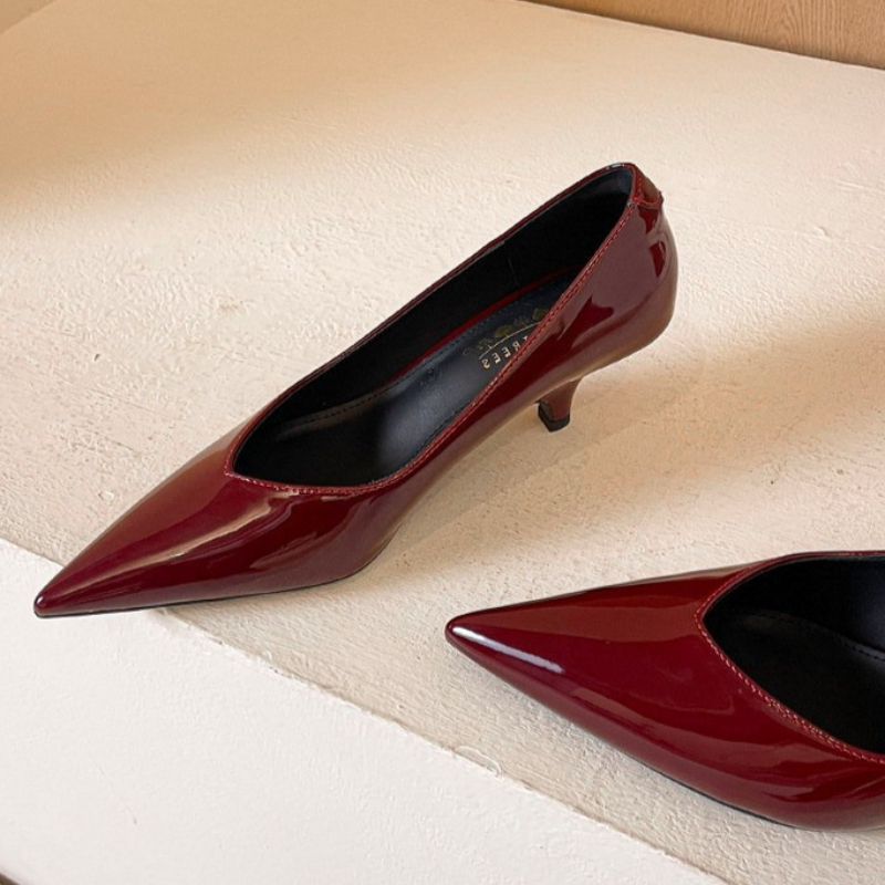 Women Comfortable 5cm High Hee - Leatherwork Designs ulasan dan harga