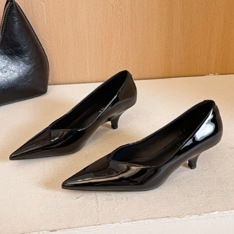 Women Comfortable 5cm High Hee - Leatherwork Designs ulasan dan harga