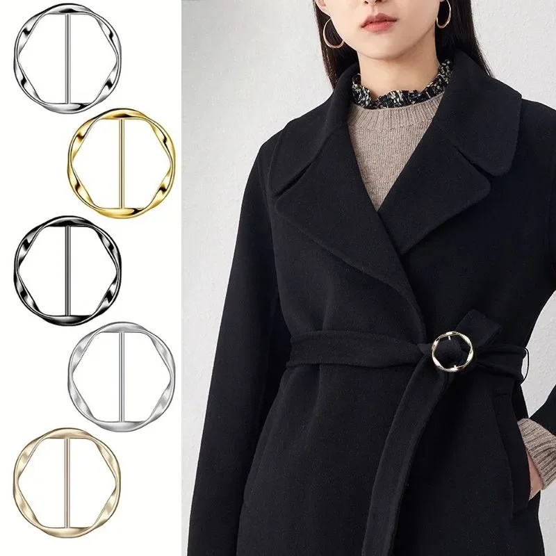 5pcs Fashion Metal Round Circl - Belt Buckle Blank ulasan dan harga