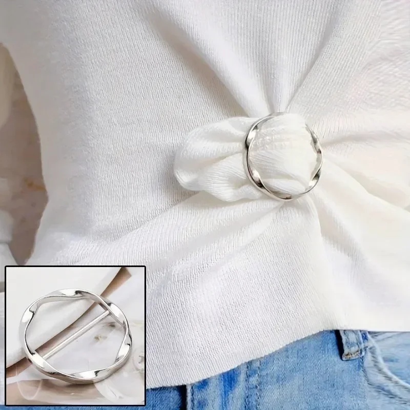 5pcs Fashion Metal Round Circl - Belt Buckle Blank ulasan dan harga