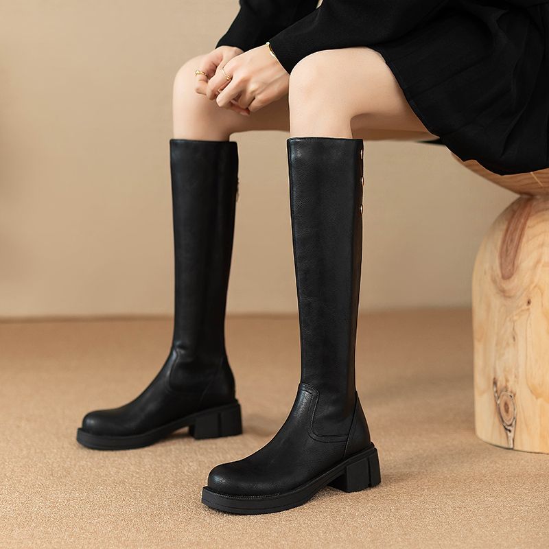Autumn Winter Middle Heel Ladi - Leatherwork Designs ulasan dan harga