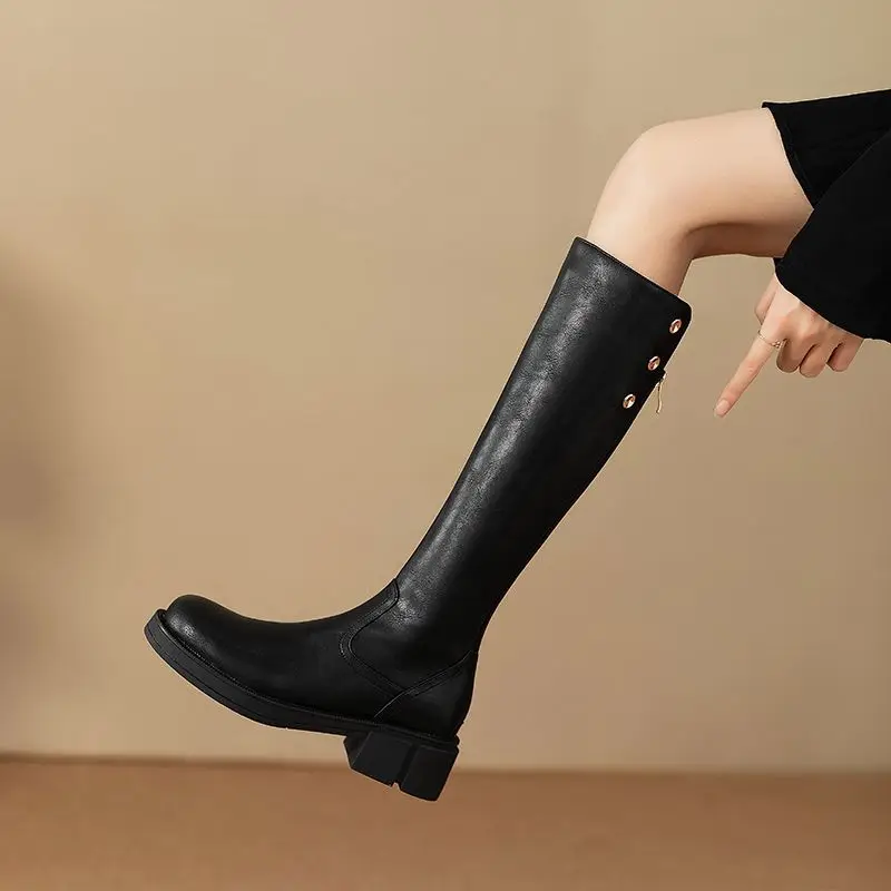 Autumn Winter Middle Heel Ladi - Leatherwork Designs ulasan dan harga